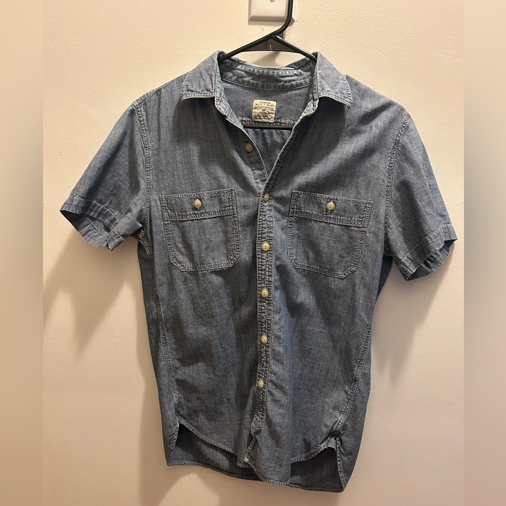 Vintage J Crew Chambray Button Down Shirt